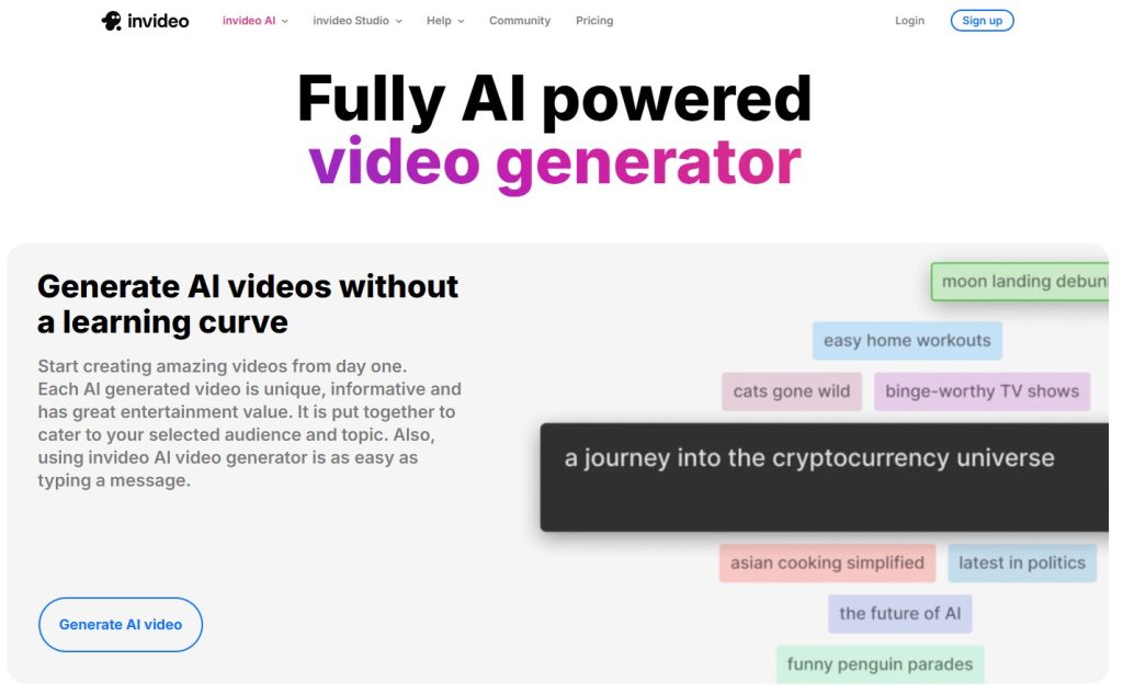 Create Stunning Videos Instantly With InVideo AI